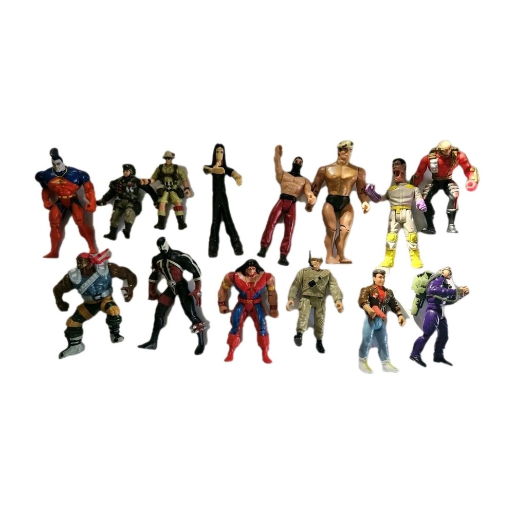 Vintage Action Figure Lot ToyBiz, Marvel, Military And More